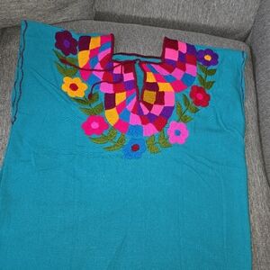 Colorful Embroidered Women's Blouse